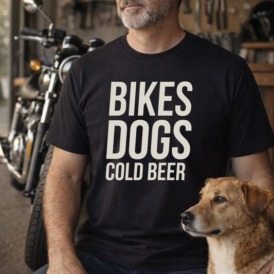 Bikes, Dogs, Cold Beer T-Shirt