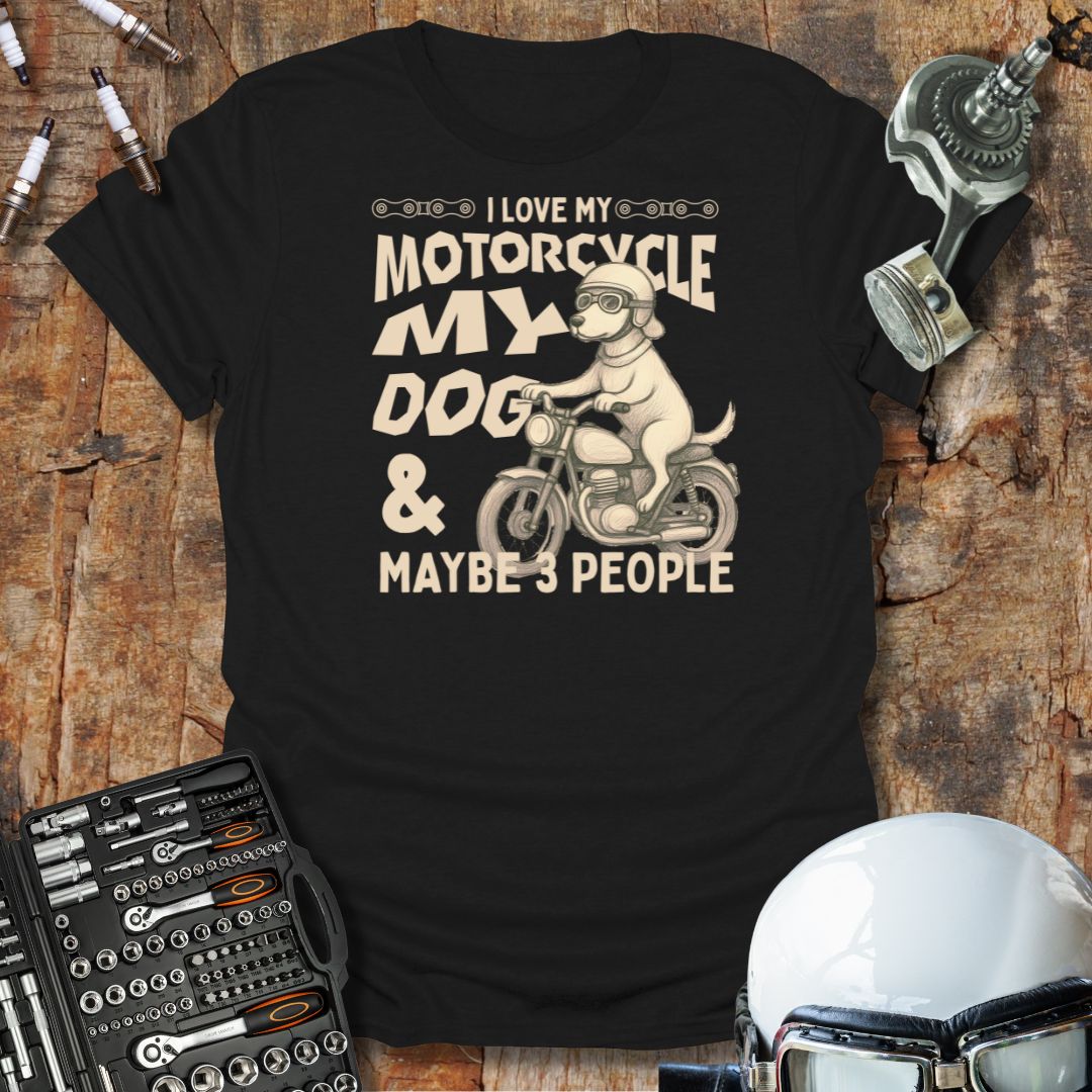 Motorcycle, Dog & 3 T-Shirt