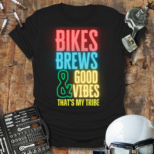 Bikes Brews & Good Vibes T-Shirt
