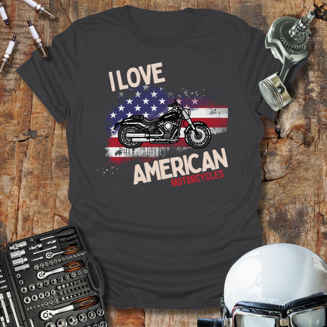 I Love American Bikes T-Shirt