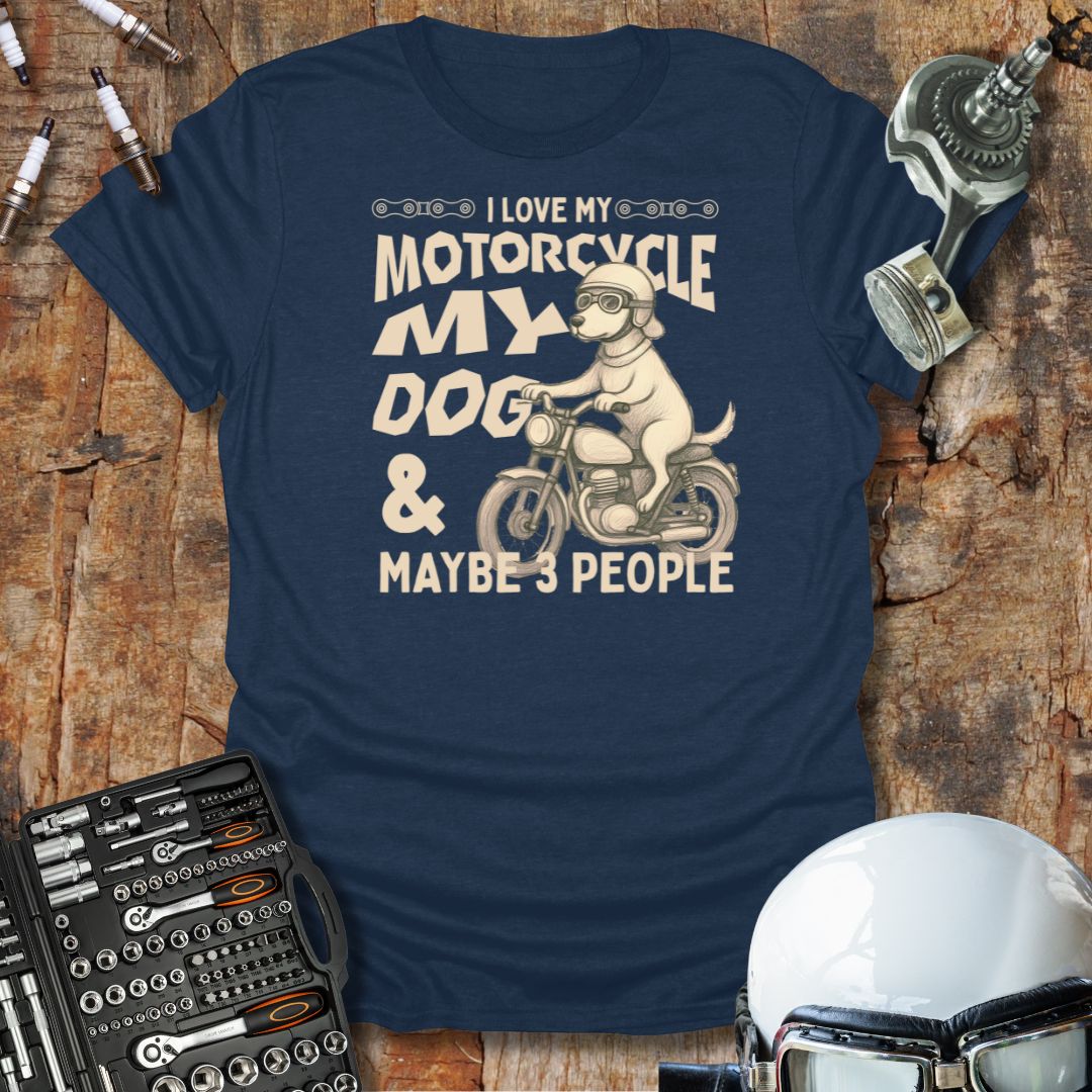 Motorcycle, Dog & 3 T-Shirt