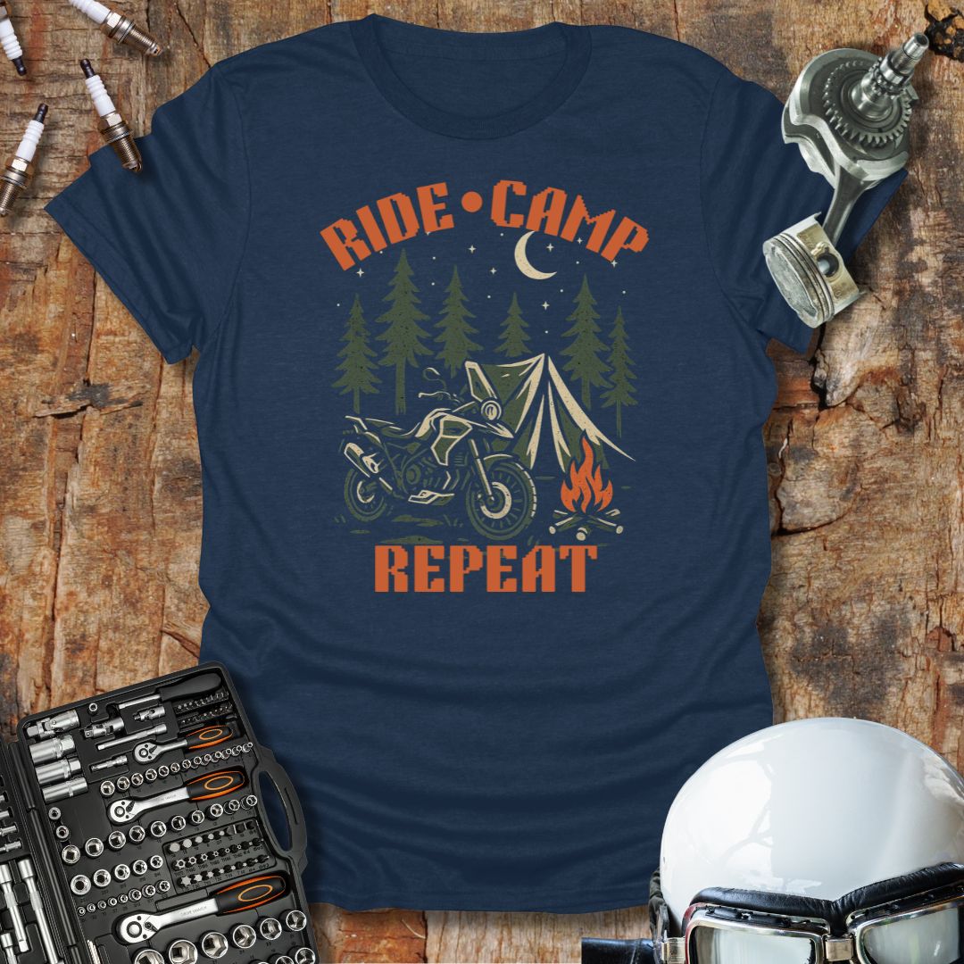 Ride, Camp, Repeat T-Shirt