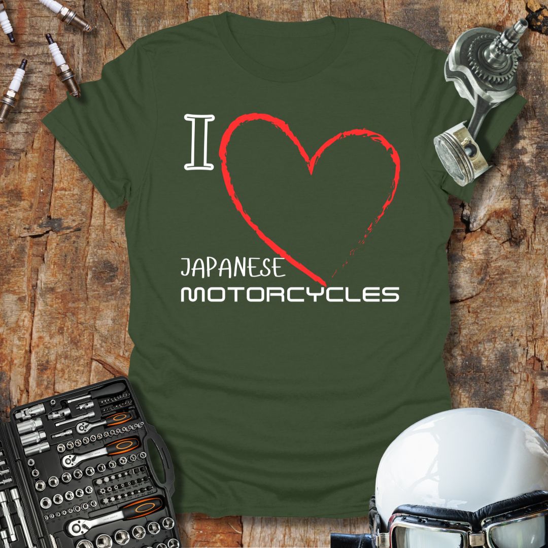 I Love Japanese Motorcycles T-Shirt