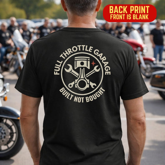 Full Throttle Garage Back Print T-Shirt