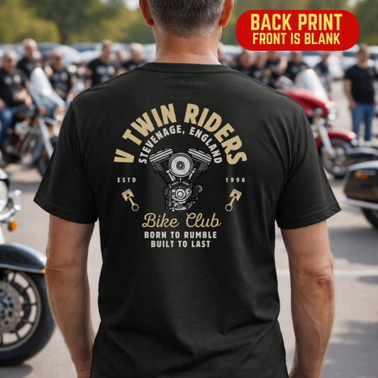 V Twin Riders Back Print T-Shirt