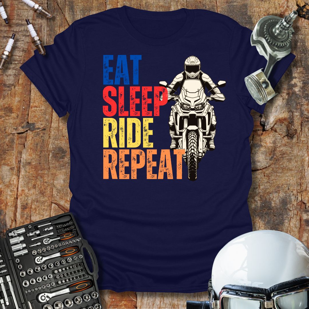 Eat Sleep Ride Repeat adv T-Shirt