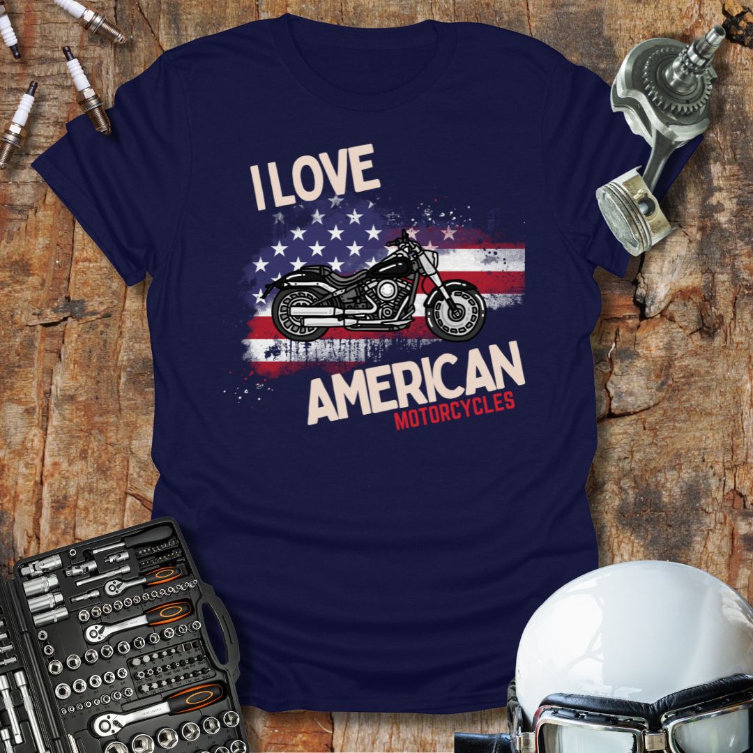 I Love American Bikes T-Shirt
