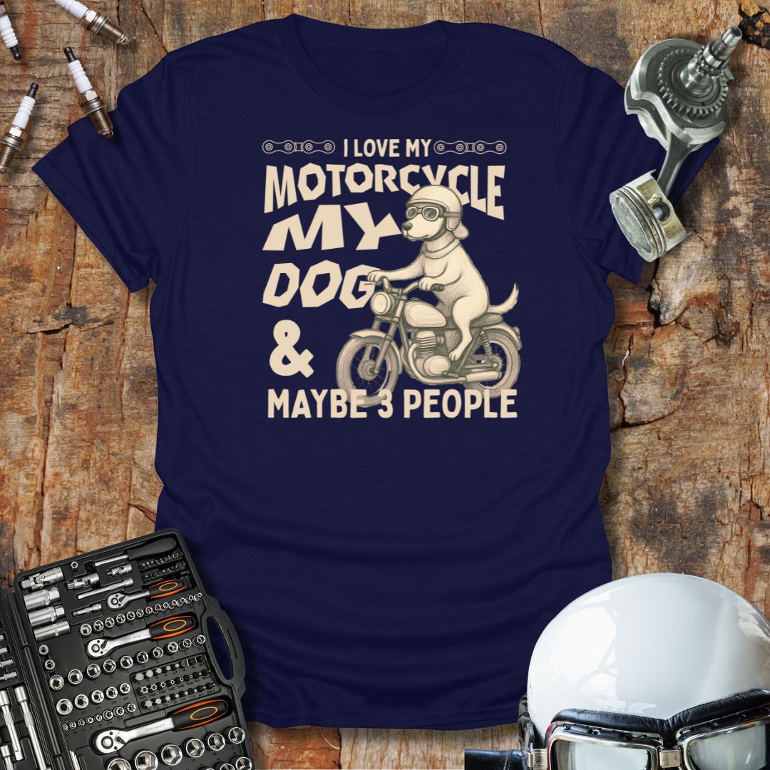 Motorcycle, Dog & 3 T-Shirt