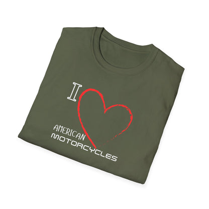 I Love American Motorcycles T-Shirt