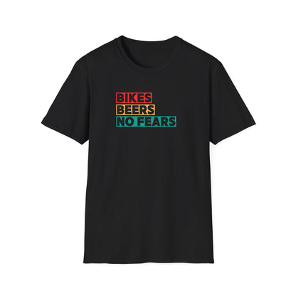 Bikes Beers No Fears (Txt) T-Shirt