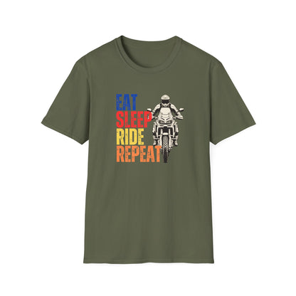 Eat Sleep Ride Repeat adv T-Shirt