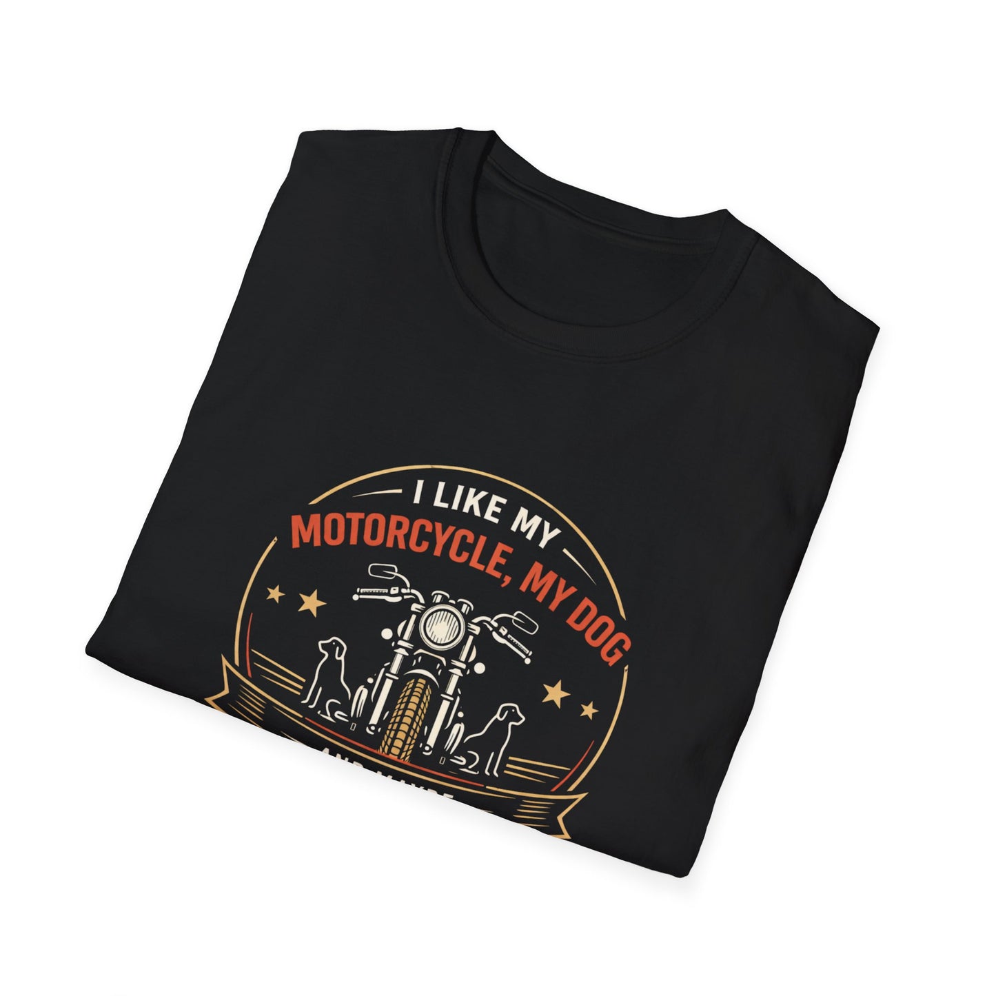 Motorcycle & Dog Badge T-Shirt