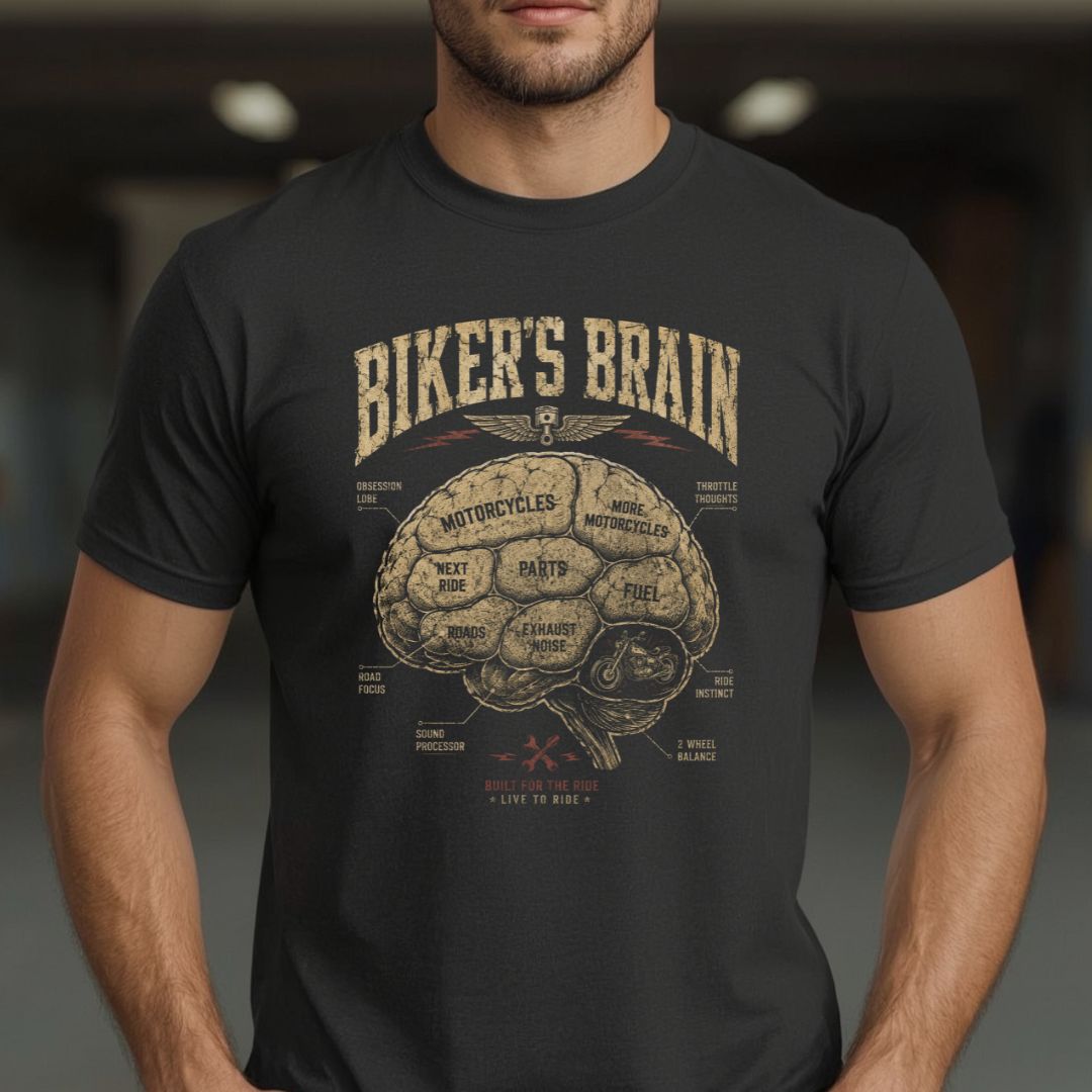 Biker's Brain (Garage Edition) T-Shirt