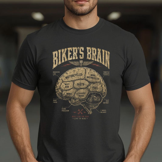 Biker's Brain (Garage Edition) T-Shirt