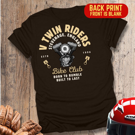 V Twin Riders Back Print T-Shirt
