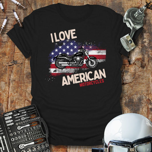 I Love American Bikes T-Shirt