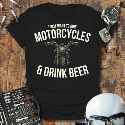 Motorcycles & Drink Beer T-Shirt