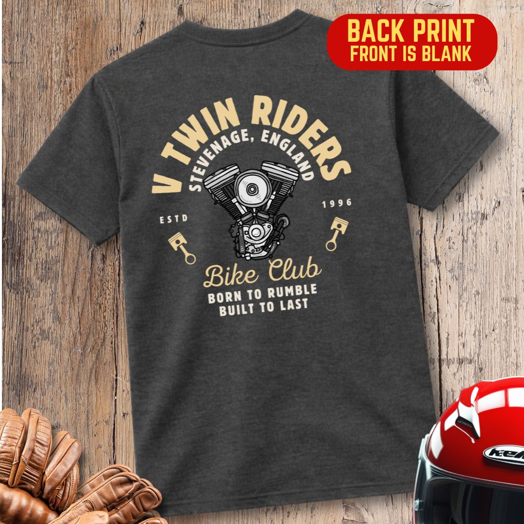 V Twin Riders Back Print T-Shirt