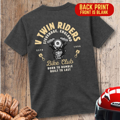 V Twin Riders Back Print T-Shirt