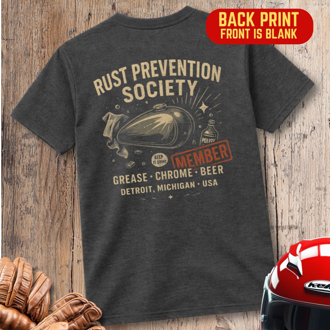 Rust Prevention Society Back Print T-Shirt