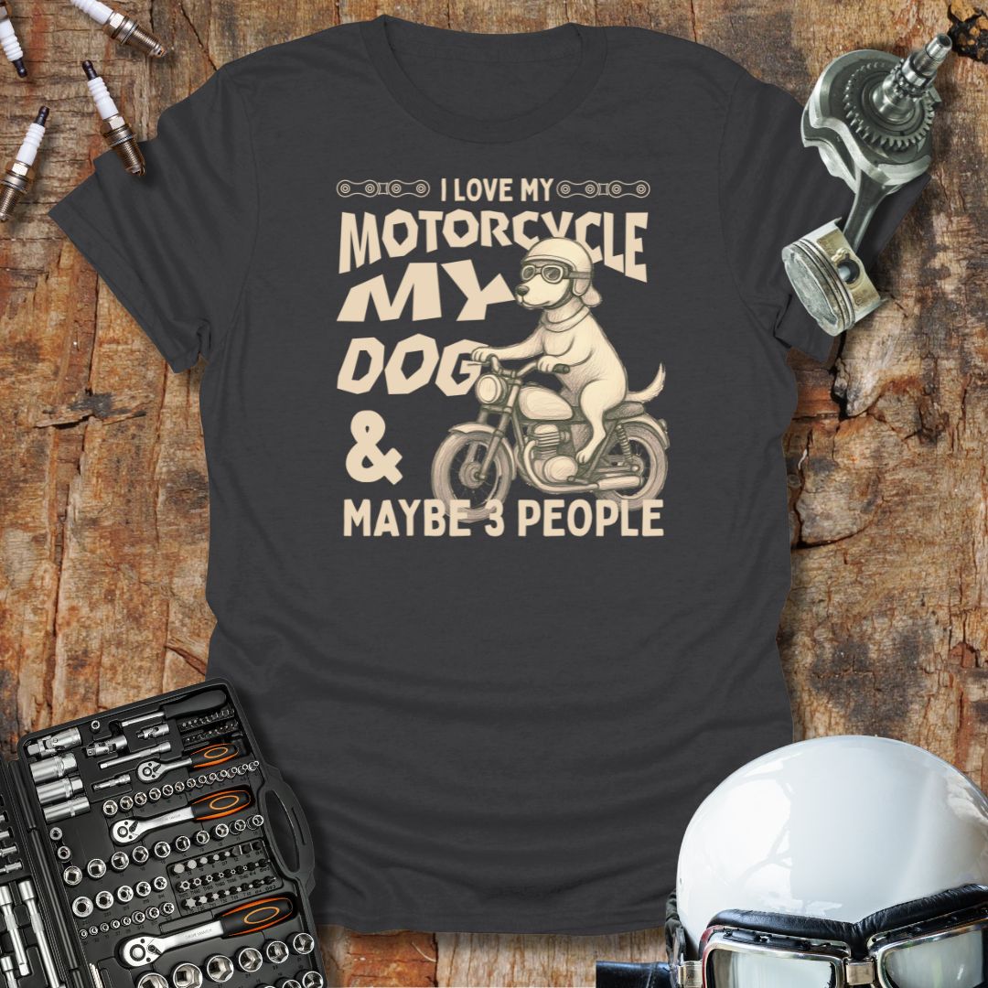 Motorcycle, Dog & 3 T-Shirt