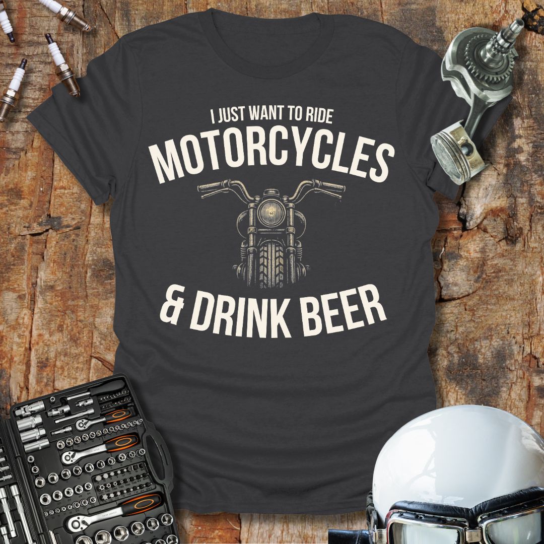 Motorcycles & Drink Beer T-Shirt