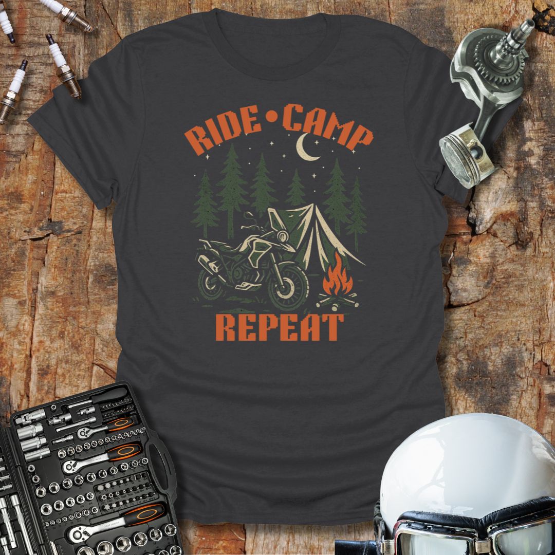 Ride, Camp, Repeat T-Shirt