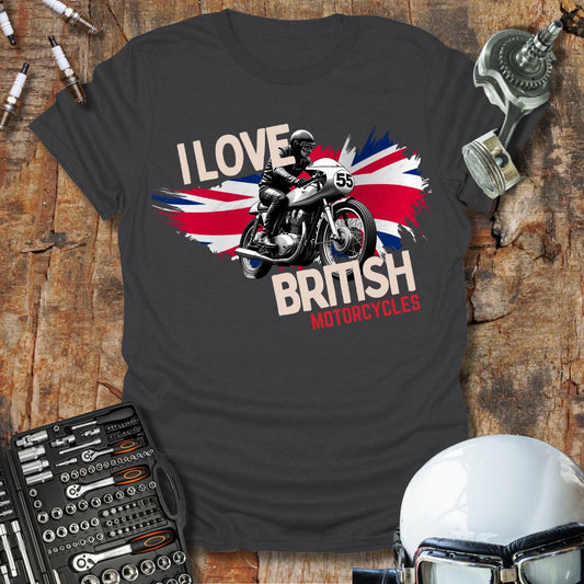 I Love British Bikes T-Shirt