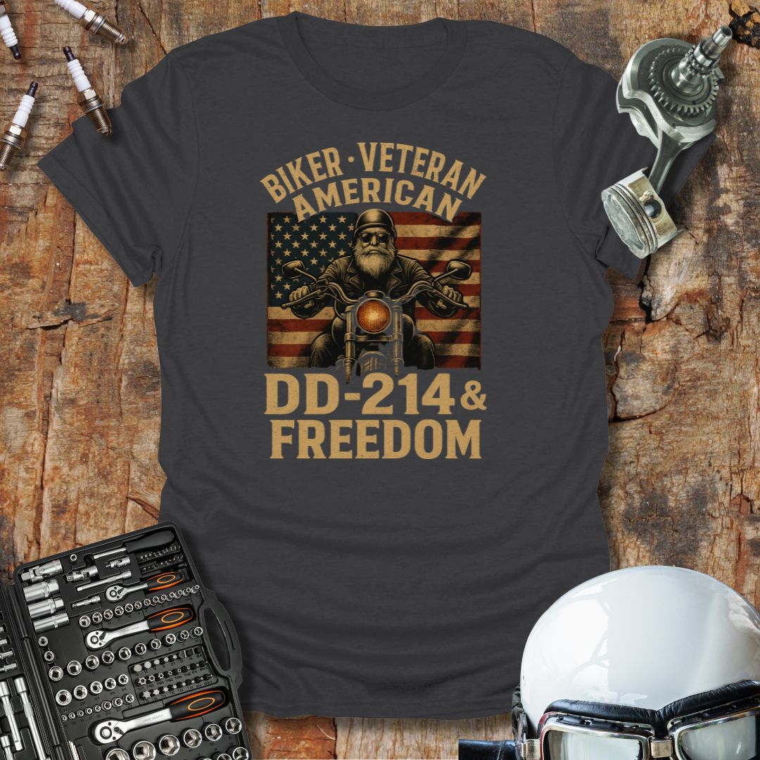 Biker, Veteran, American T-Shirt