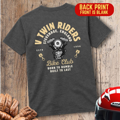 V Twin Riders Back Print T-Shirt