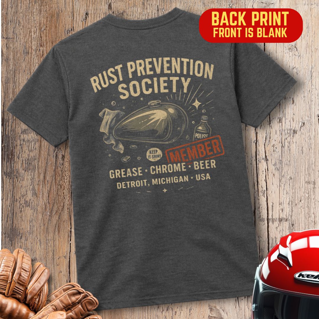 Rust Prevention Society Back Print T-Shirt