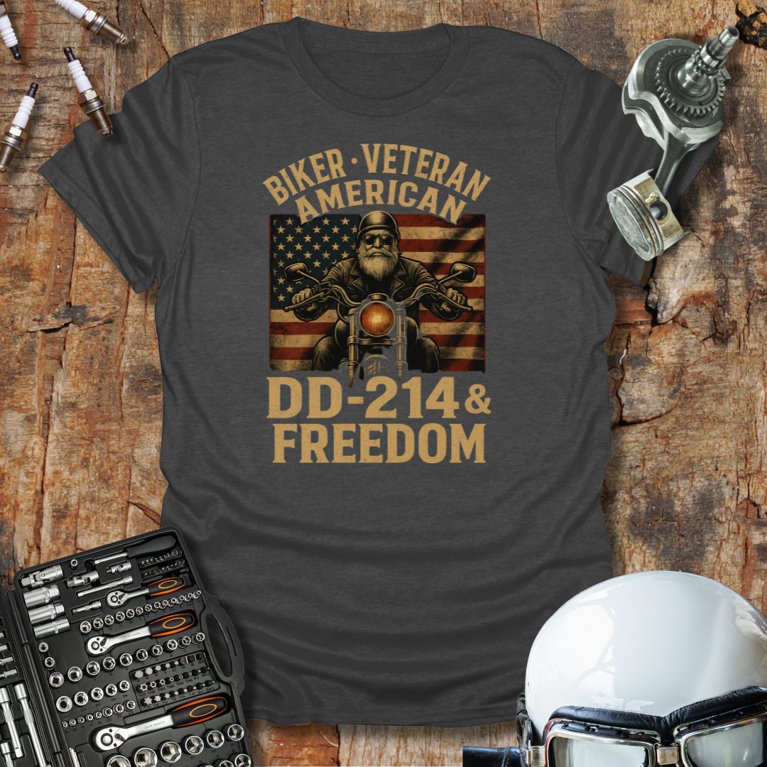 Biker, Veteran, American T-Shirt