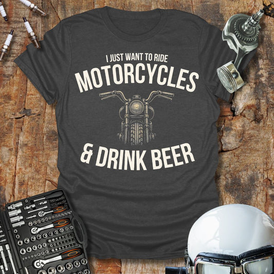 Motorcycles & Drink Beer T-Shirt