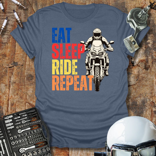 Eat Sleep Ride Repeat adv T-Shirt