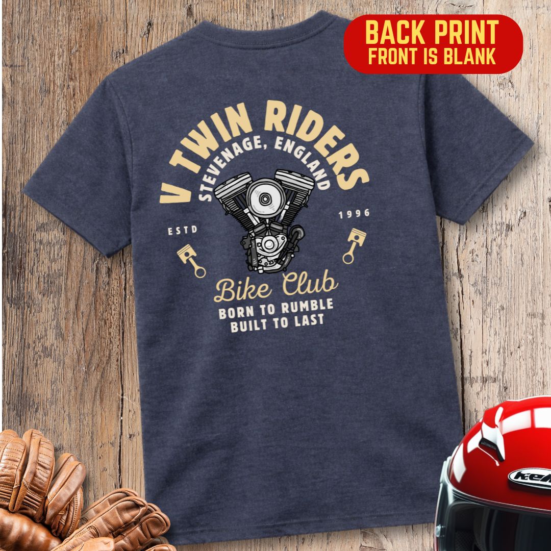 V Twin Riders Back Print T-Shirt