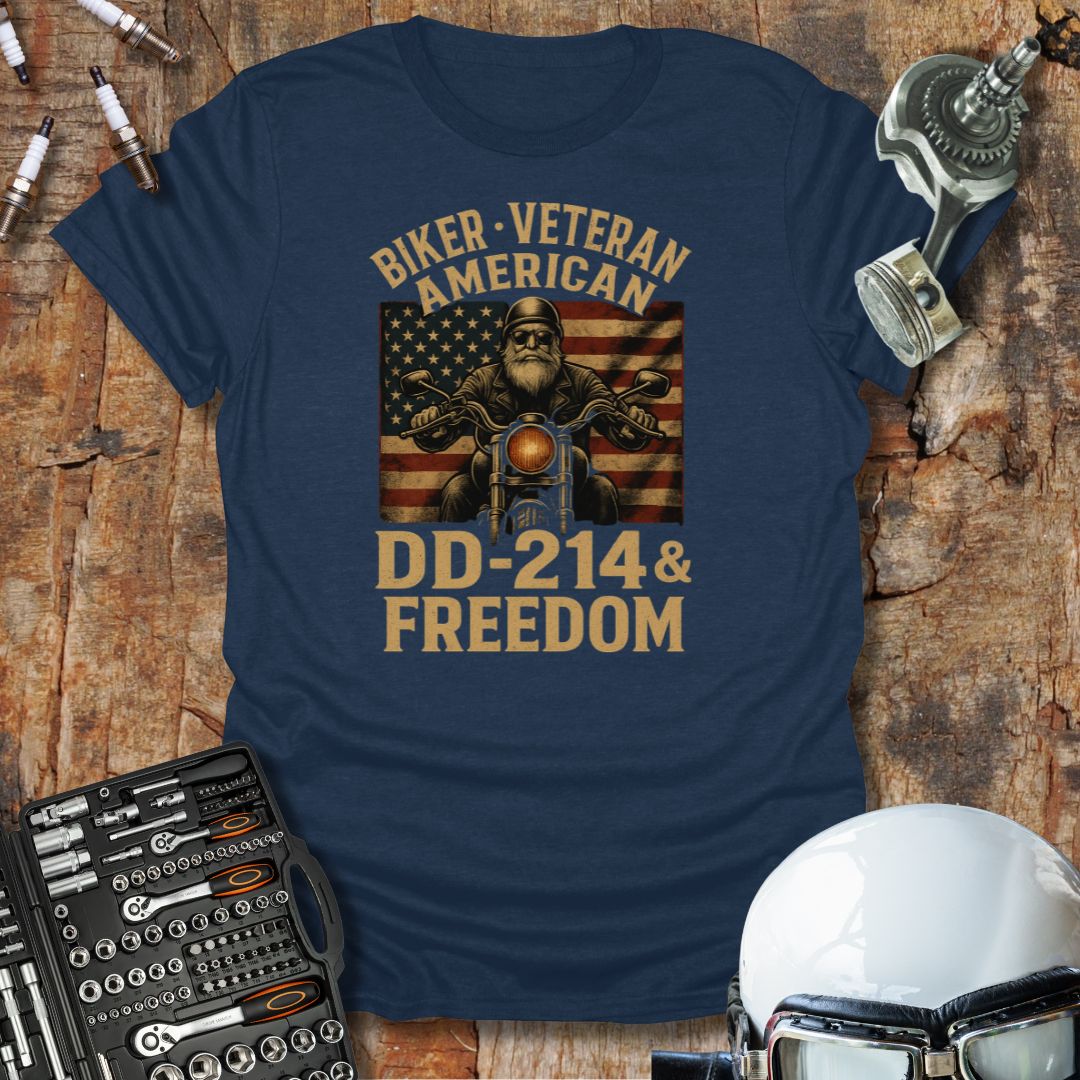 Biker, Veteran, American T-Shirt