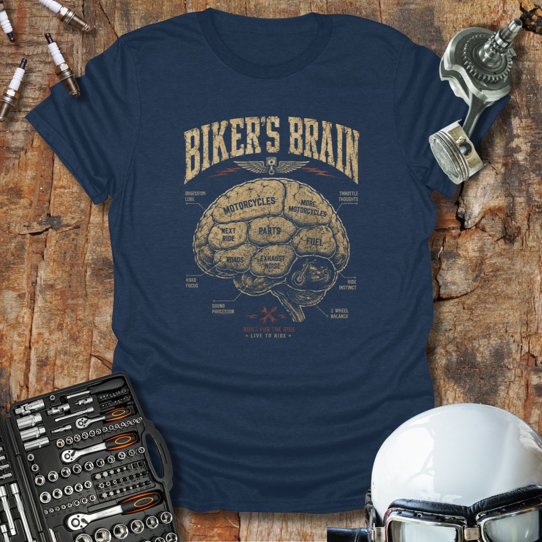 Biker's Brain (Garage Edition) T-Shirt