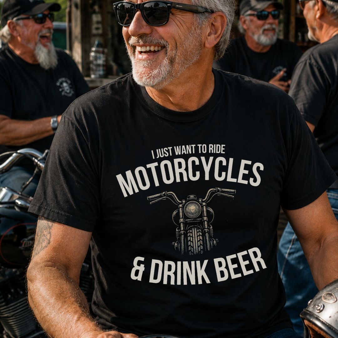 Motorcycles & Drink Beer T-Shirt