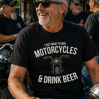 Motorcycles & Drink Beer T-Shirt