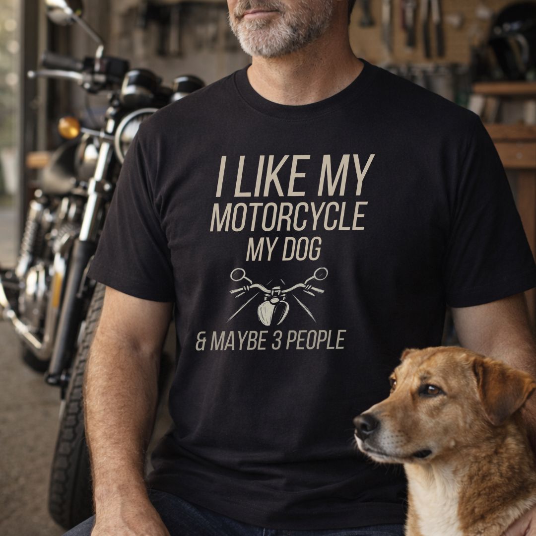 Motorcycle & Dog T-Shirt