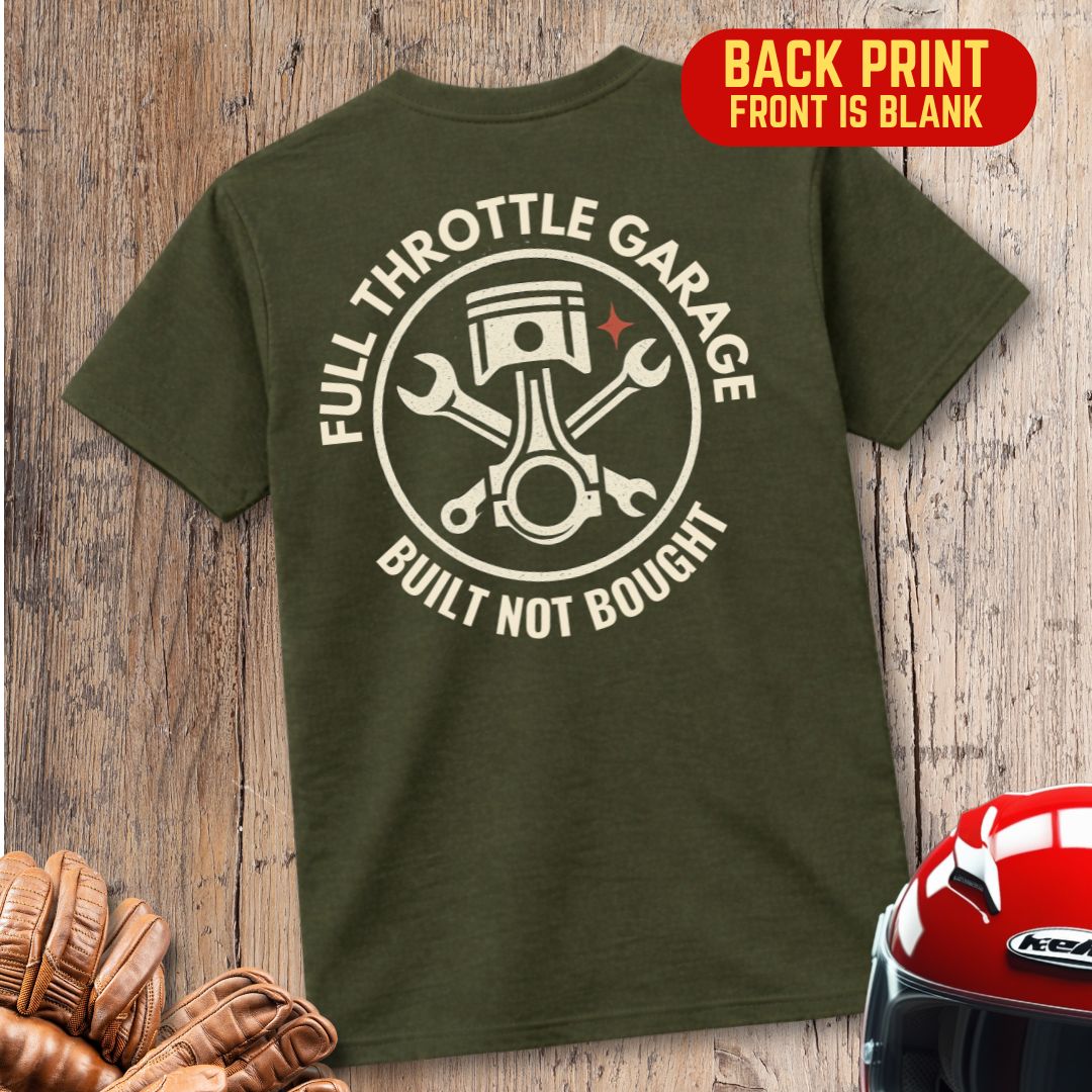 Full Throttle Garage Back Print T-Shirt
