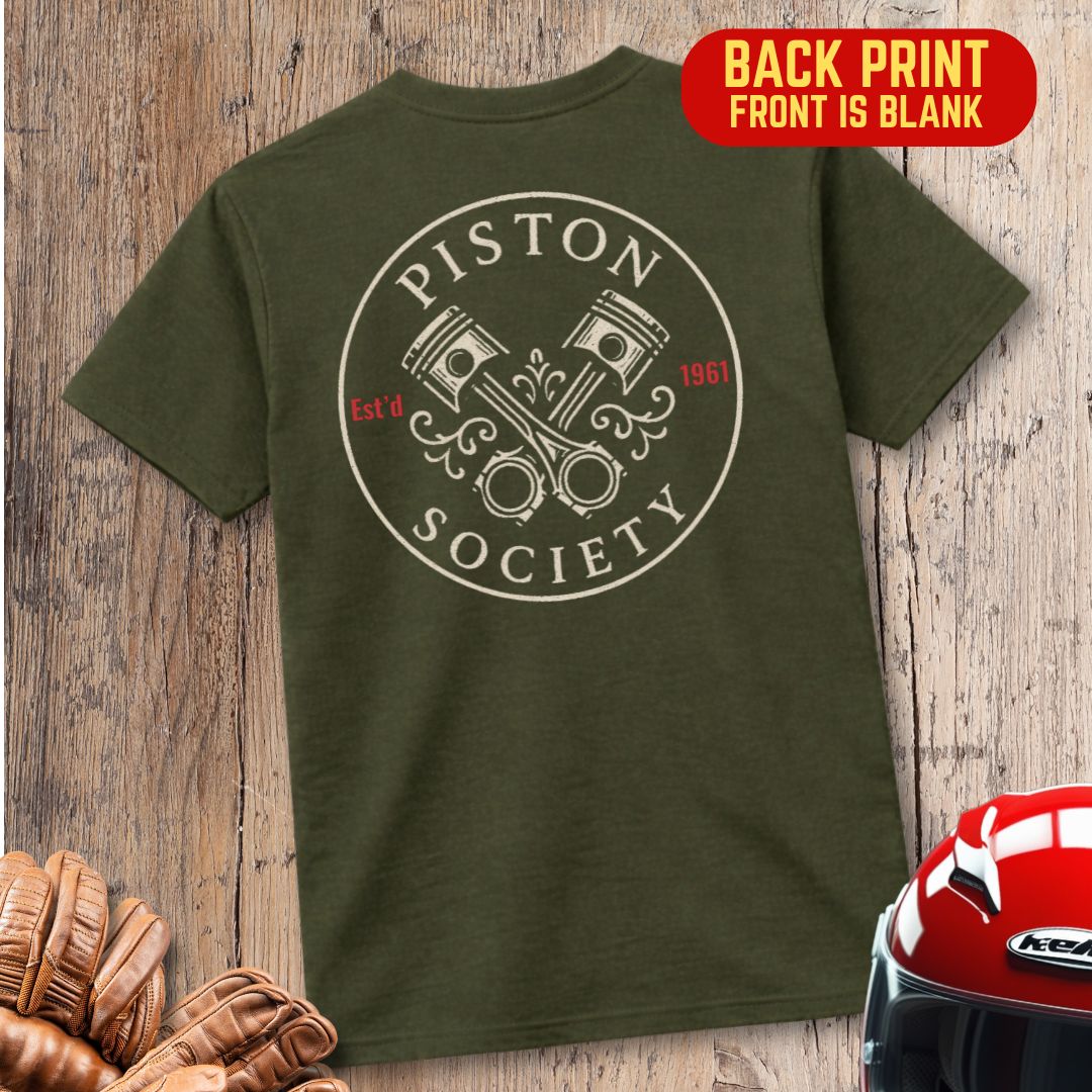Piston Society Back Print T-Shirt
