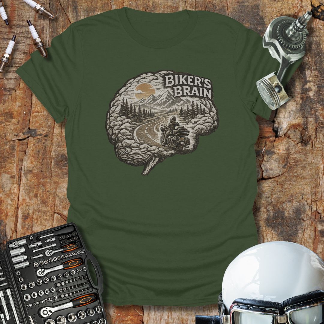 Biker's Brain (Garage Edition) T-Shirt