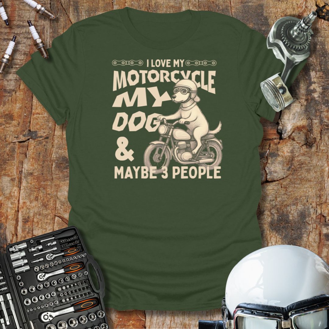 Motorcycle, Dog & 3 T-Shirt