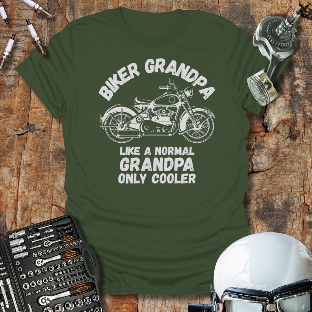 Biker Grandpa Only Cooler T-Shirt