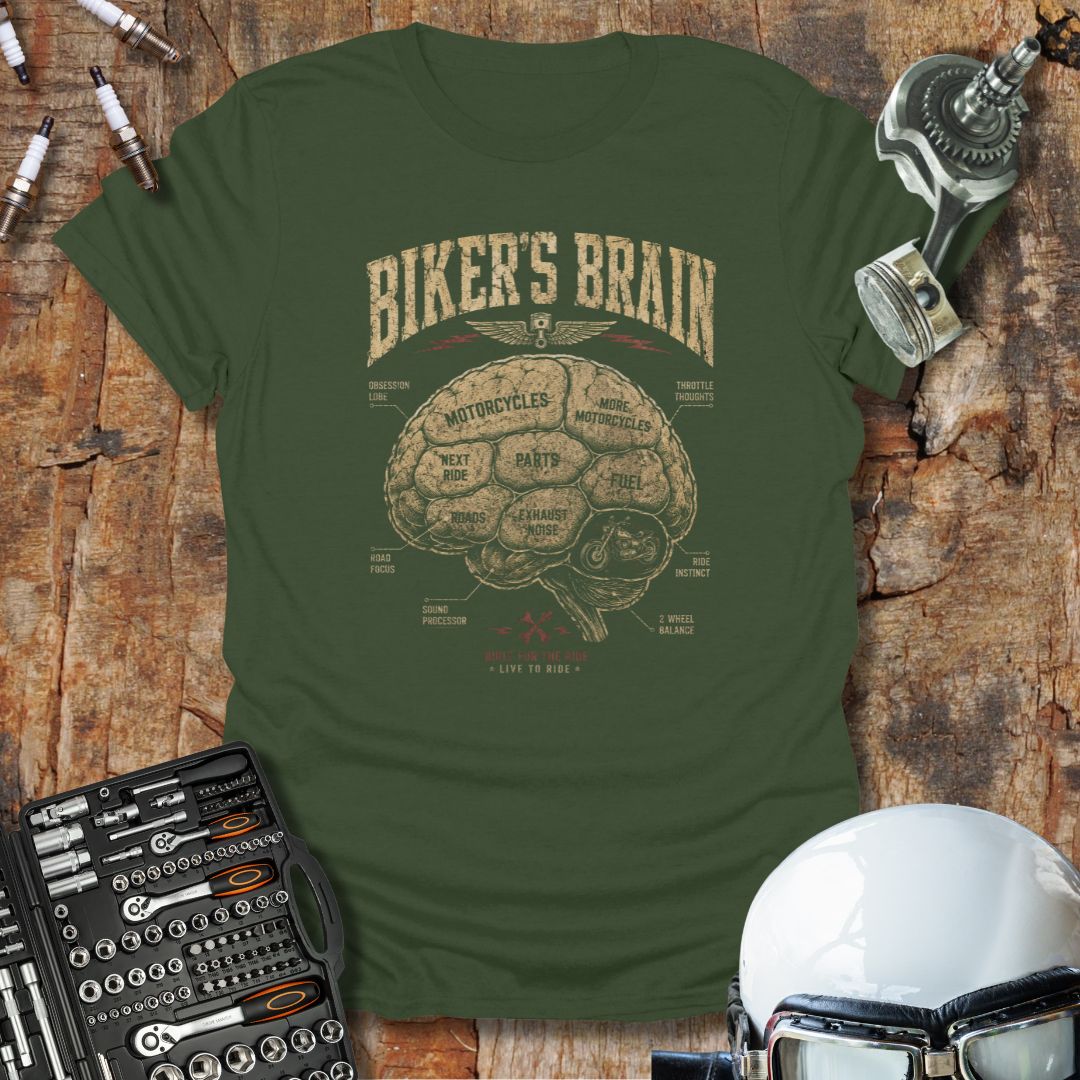 Biker's Brain (Garage Edition) T-Shirt