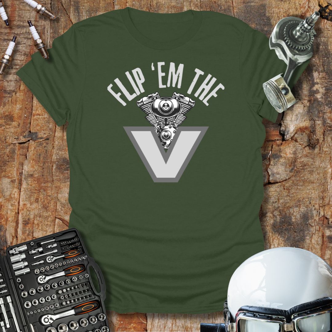Flip 'Em The V T-Shirt