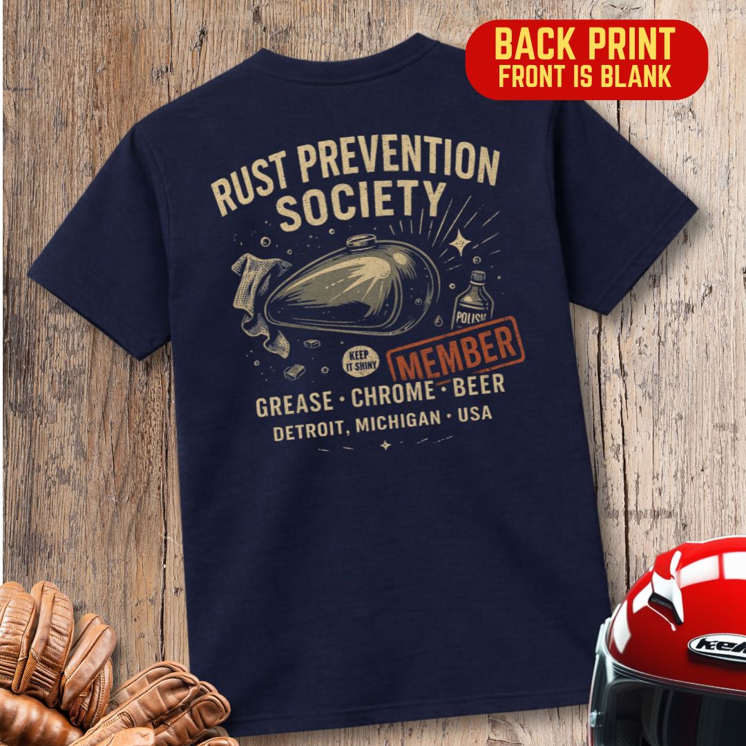 Rust Prevention Society Back Print T-Shirt