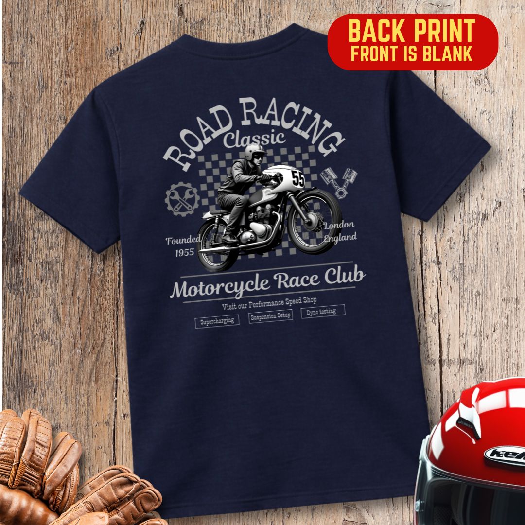Classic Bike Club Back Print T-Shirt