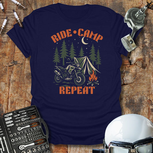 Ride, Camp, Repeat T-Shirt